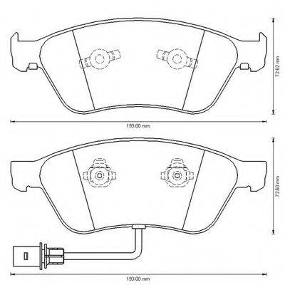 BENDIX 573207B Комплект гальмівних колодок, дискове гальмо