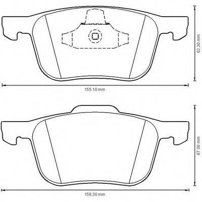 BENDIX 573209B Комплект гальмівних колодок, дискове гальмо