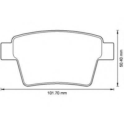 BENDIX 573218B Комплект гальмівних колодок, дискове гальмо