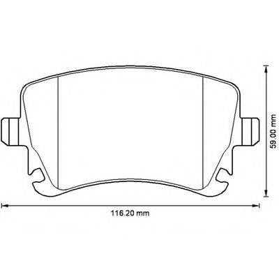 BENDIX 573219B Комплект гальмівних колодок, дискове гальмо