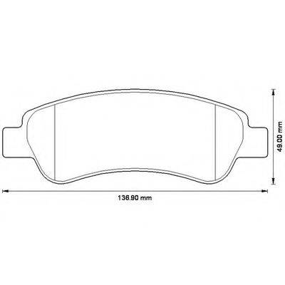 BENDIX 573274B Комплект гальмівних колодок, дискове гальмо