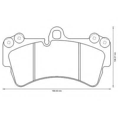 BENDIX 573282B Комплект гальмівних колодок, дискове гальмо