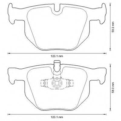 BENDIX 573285B Комплект гальмівних колодок, дискове гальмо