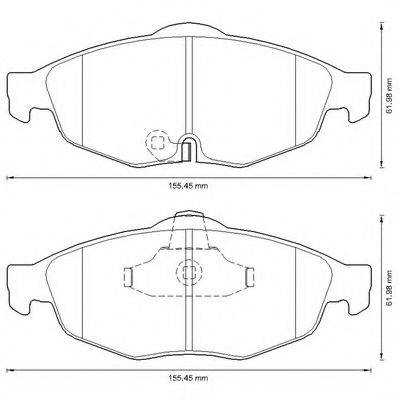 BENDIX 573287B Комплект гальмівних колодок, дискове гальмо