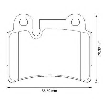 BENDIX 573297B Комплект гальмівних колодок, дискове гальмо