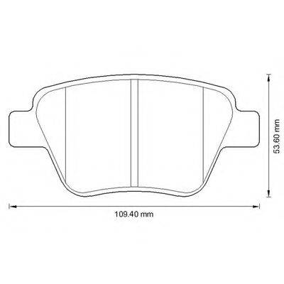 BENDIX 573312B Комплект гальмівних колодок, дискове гальмо