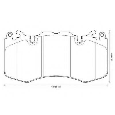 BENDIX 573343B Комплект гальмівних колодок, дискове гальмо