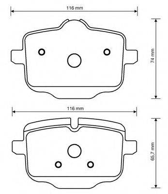 BENDIX 573353B Комплект гальмівних колодок, дискове гальмо