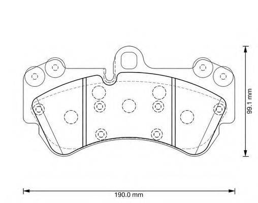 BENDIX 573376B Комплект гальмівних колодок, дискове гальмо