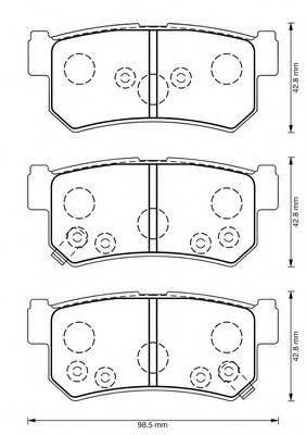 BENDIX 573377B Комплект гальмівних колодок, дискове гальмо