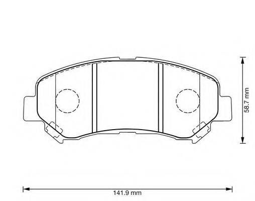 BENDIX 573379B Комплект гальмівних колодок, дискове гальмо