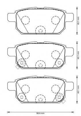 BENDIX 573384B Комплект гальмівних колодок, дискове гальмо