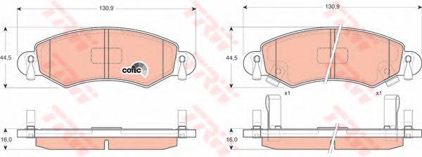 DR!VE+ DP1010100087 Комплект гальмівних колодок, дискове гальмо