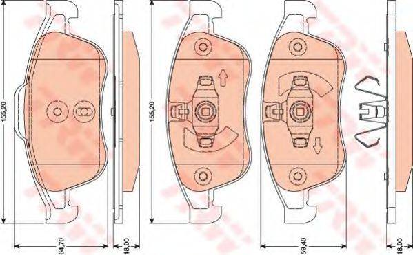 DR!VE+ DP1010100368 Комплект гальмівних колодок, дискове гальмо