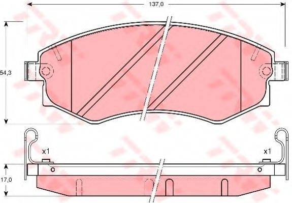 DR!VE+ DP1010100257 Комплект гальмівних колодок, дискове гальмо