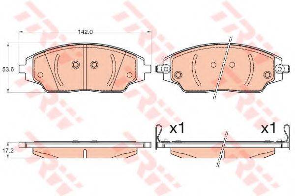 DR!VE+ DP1010100252 Комплект гальмівних колодок, дискове гальмо