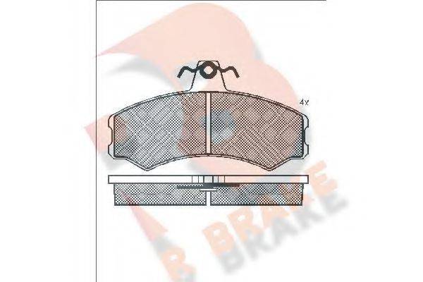 R BRAKE RB0374 Комплект гальмівних колодок, дискове гальмо