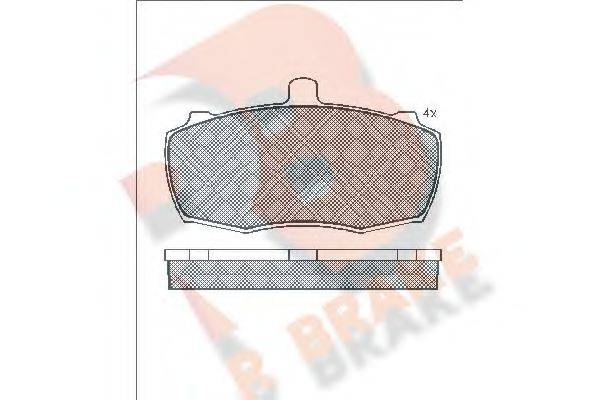 R BRAKE RB0503 Комплект гальмівних колодок, дискове гальмо