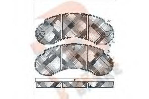 R BRAKE RB0559 Комплект гальмівних колодок, дискове гальмо