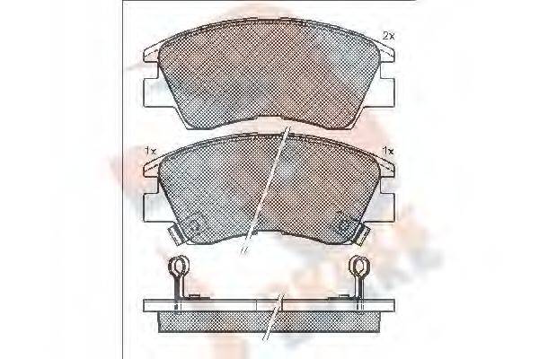 R BRAKE RB0701 Комплект гальмівних колодок, дискове гальмо