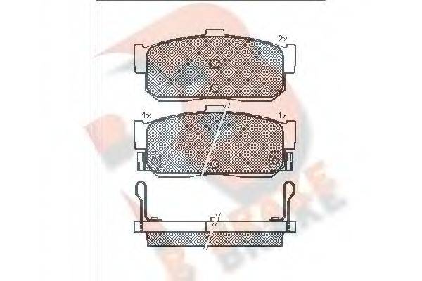 R BRAKE RB0915 Комплект гальмівних колодок, дискове гальмо