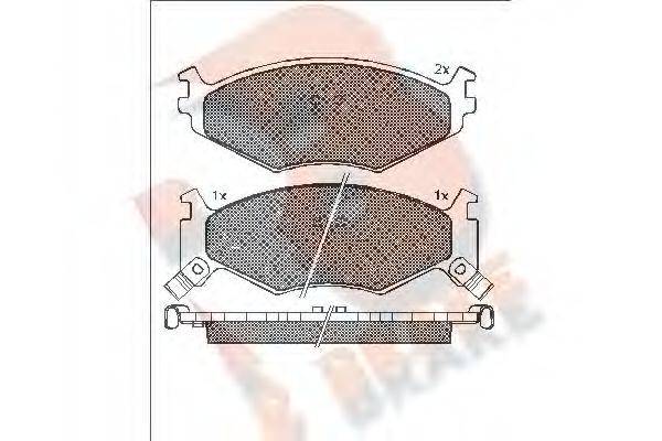 R BRAKE RB1056 Комплект гальмівних колодок, дискове гальмо