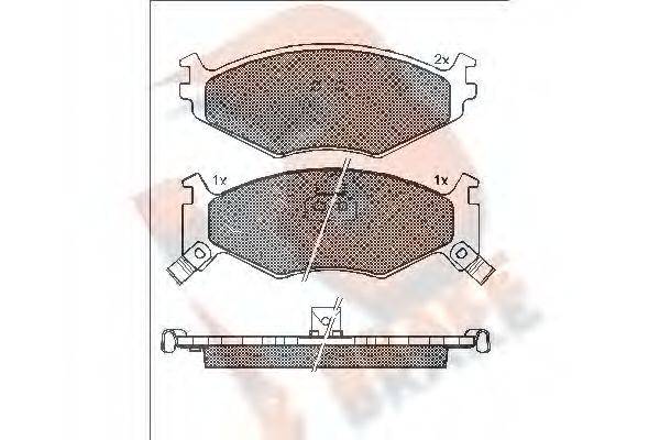 R BRAKE RB1056205 Комплект гальмівних колодок, дискове гальмо