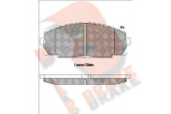 R BRAKE RB1170 Комплект гальмівних колодок, дискове гальмо