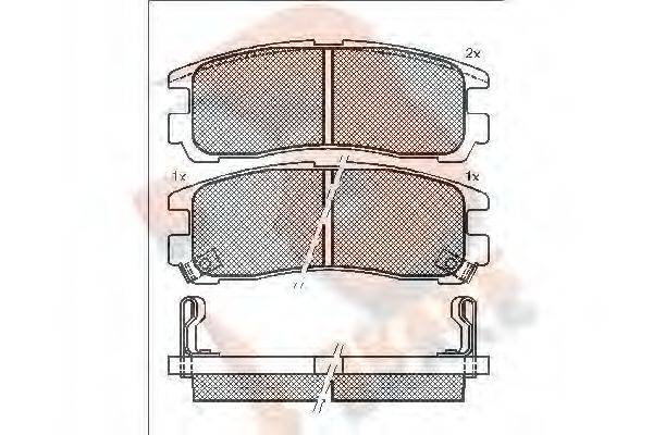 R BRAKE RB1192 Комплект гальмівних колодок, дискове гальмо