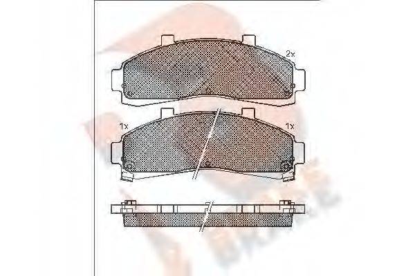 R BRAKE RB1228 Комплект гальмівних колодок, дискове гальмо