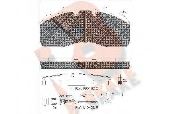 R BRAKE RB1831122 Комплект гальмівних колодок, дискове гальмо