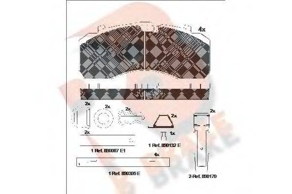 R BRAKE RB2091073 Комплект гальмівних колодок, дискове гальмо