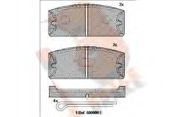 R BRAKE RB0021 Комплект гальмівних колодок, дискове гальмо