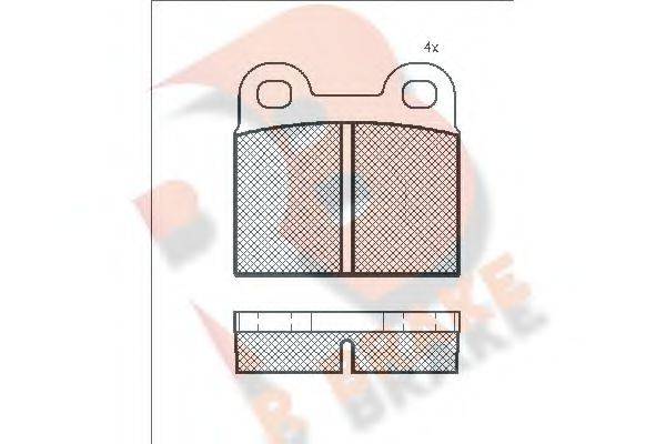 R BRAKE RB0059 Комплект гальмівних колодок, дискове гальмо