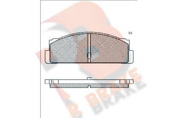 R BRAKE RB0067 Комплект гальмівних колодок, дискове гальмо