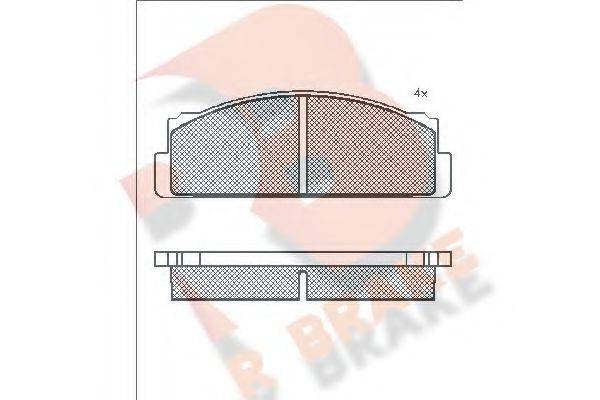 R BRAKE RB0068 Комплект гальмівних колодок, дискове гальмо