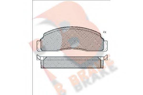 R BRAKE RB0183 Комплект гальмівних колодок, дискове гальмо