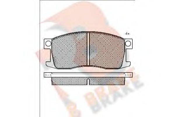 R BRAKE RB0319 Комплект гальмівних колодок, дискове гальмо