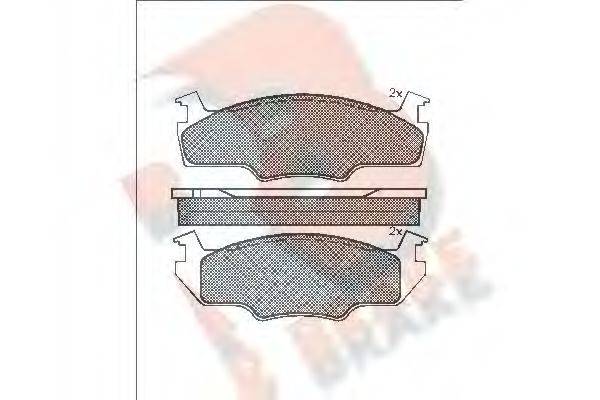 R BRAKE RB0334 Комплект гальмівних колодок, дискове гальмо