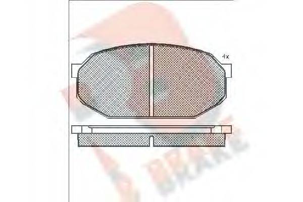 R BRAKE RB0401 Комплект гальмівних колодок, дискове гальмо