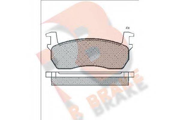 R BRAKE RB0424 Комплект гальмівних колодок, дискове гальмо