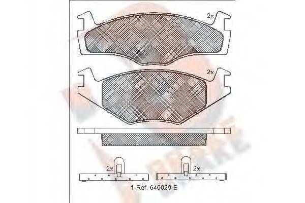 R BRAKE RB0459 Комплект гальмівних колодок, дискове гальмо