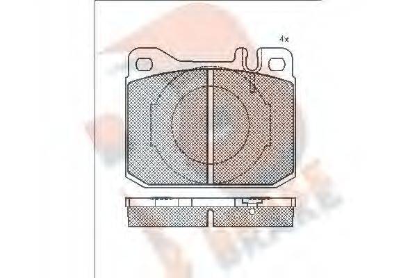 R BRAKE RB0511 Комплект гальмівних колодок, дискове гальмо