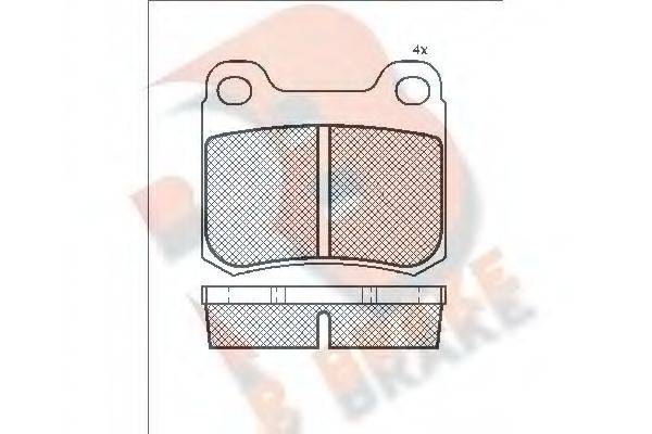 R BRAKE RB0517 Комплект гальмівних колодок, дискове гальмо