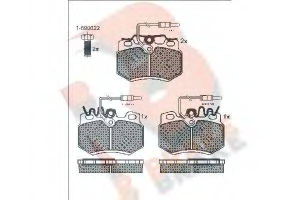 R BRAKE RB0553203 Комплект гальмівних колодок, дискове гальмо