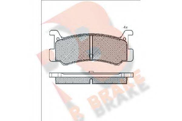 R BRAKE RB0621 Комплект гальмівних колодок, дискове гальмо