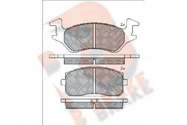 R BRAKE RB0629 Комплект гальмівних колодок, дискове гальмо