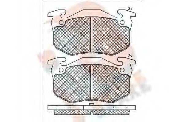 R BRAKE RB0649 Комплект гальмівних колодок, дискове гальмо