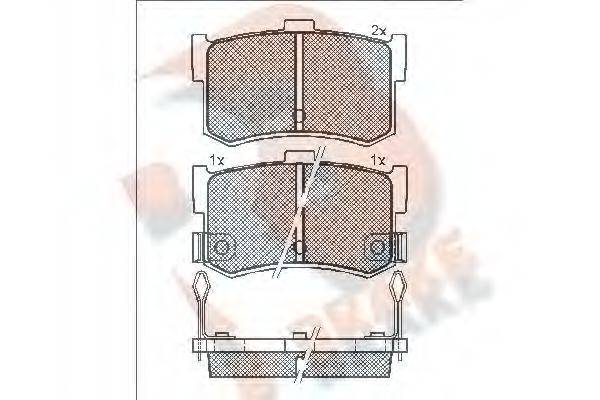 R BRAKE RB0677 Комплект гальмівних колодок, дискове гальмо