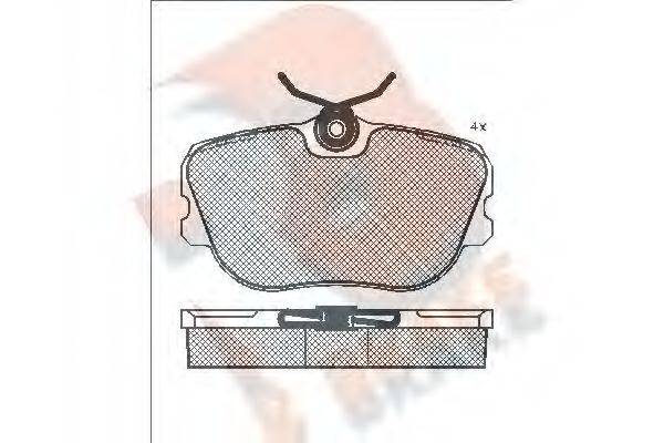 R BRAKE RB0744 Комплект гальмівних колодок, дискове гальмо